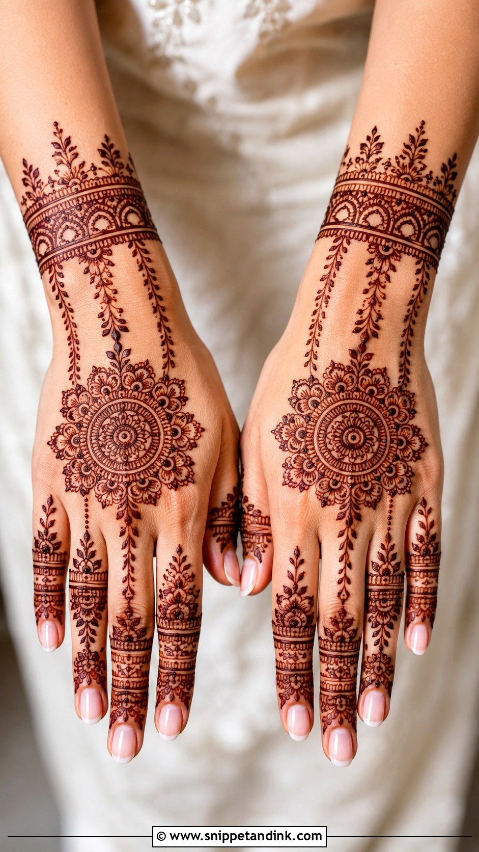 Backhand Mehndi Design For Long Fingers - Snippet and Ink - 35 Latest Backhand Mehndi Designs