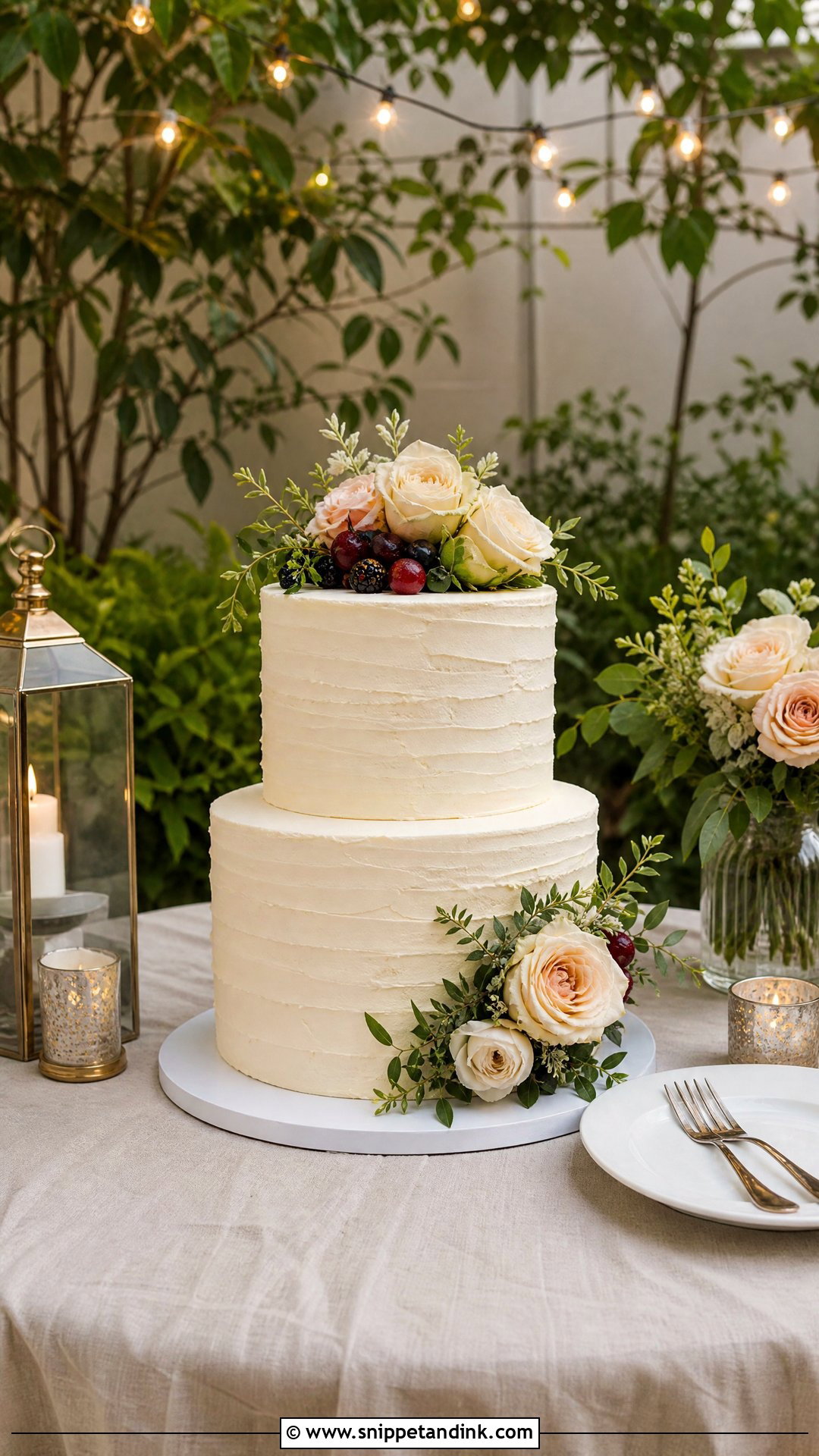 Backyard Wedding Cake Table - Snippet and Ink - 25 Wedding Cake Table Ideas