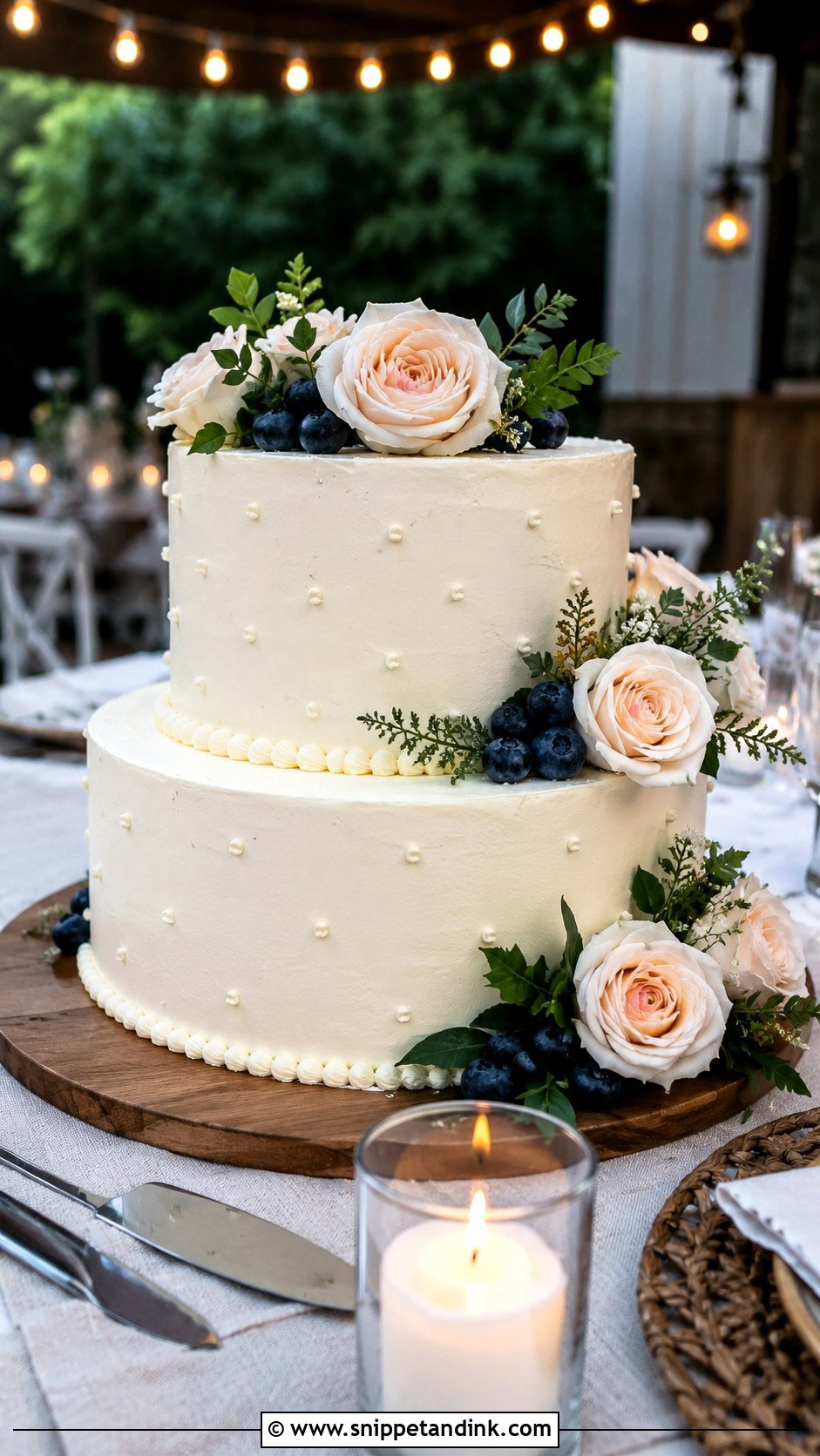 Backyard Wedding Cake - Snippet and Ink - 25 Outdoor Wedding Cake Ideas