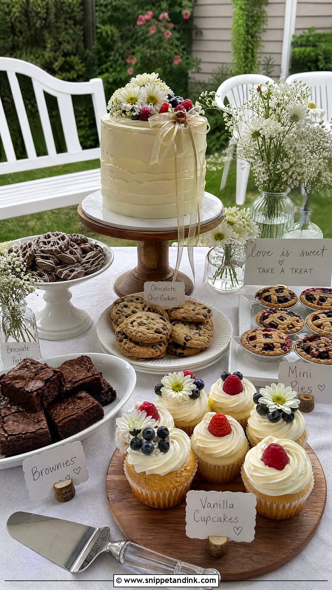 Backyard Wedding Dessert Table - Snippet and Ink - 30 Wedding Dessert Table Ideas