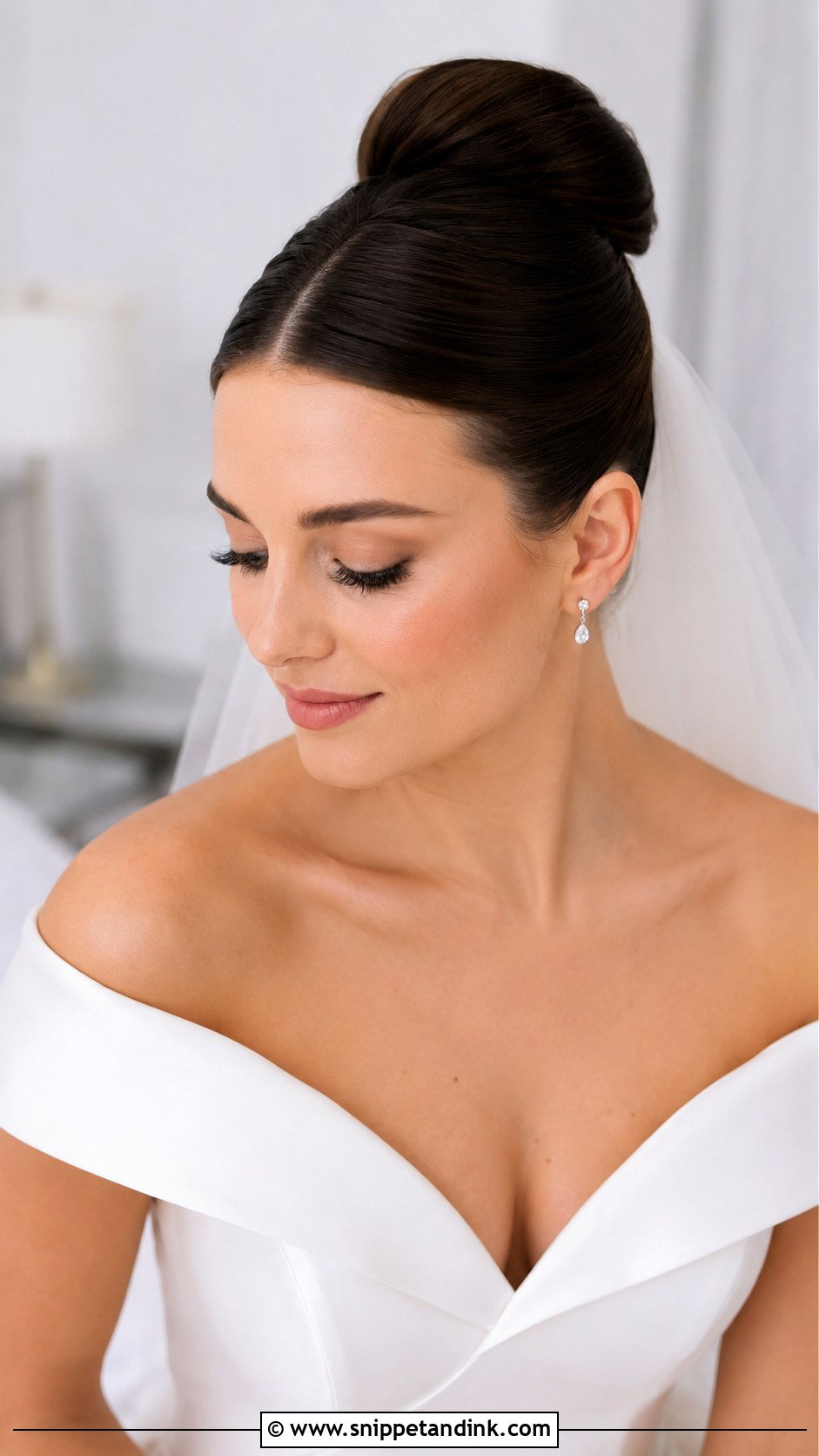 Ballerina Bun Bridal Hairstyle - Snippet and Ink - 30 Bridal Hair Inspiration Ideas
