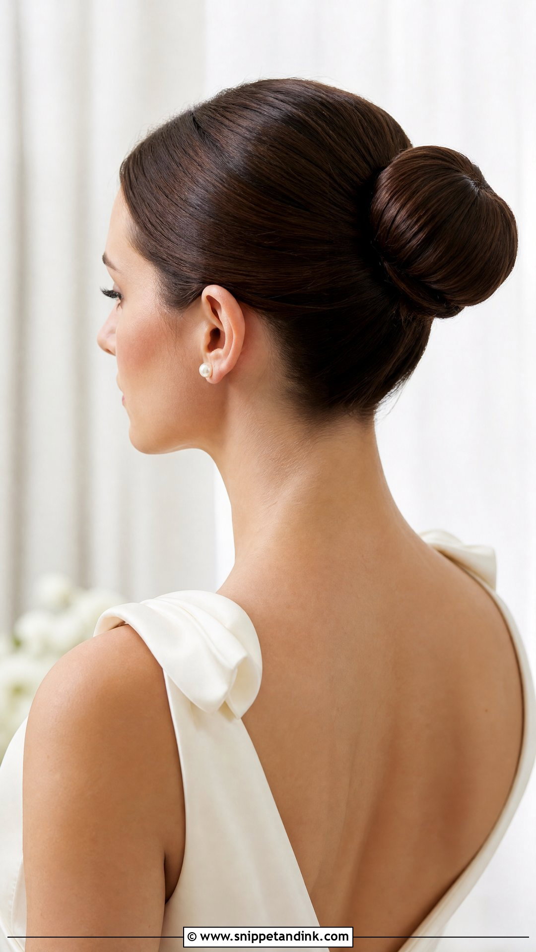 Ballerina Bun Updo For Medium Hair Wedding - Snippet and Ink - 20 Simple Updos for Medium Hair Wedding