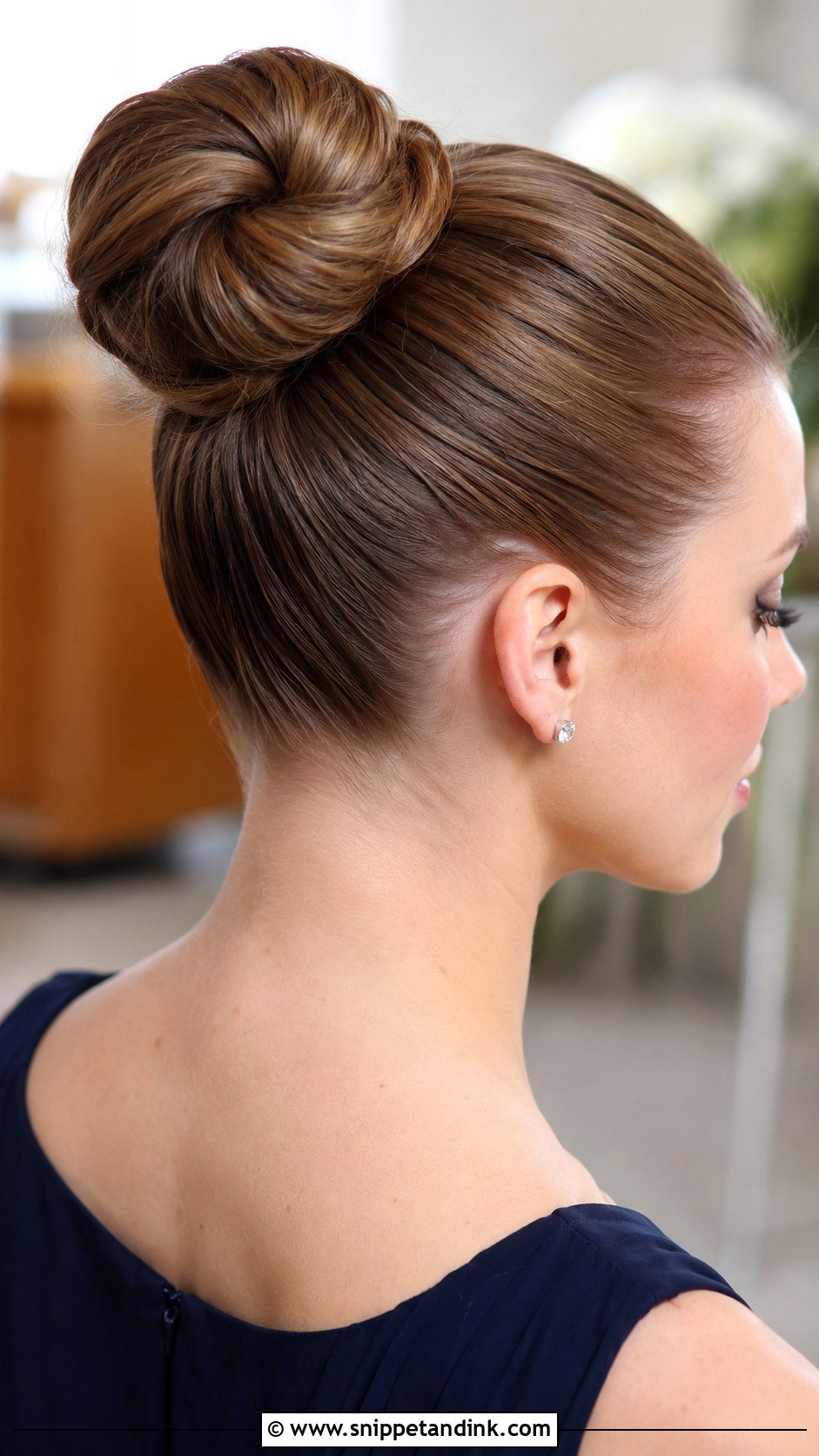 Ballerina Bun Wedding Updo for Long Hair - Snippet and Ink - 20 Wedding Updos for Long Hair Bridesmaid