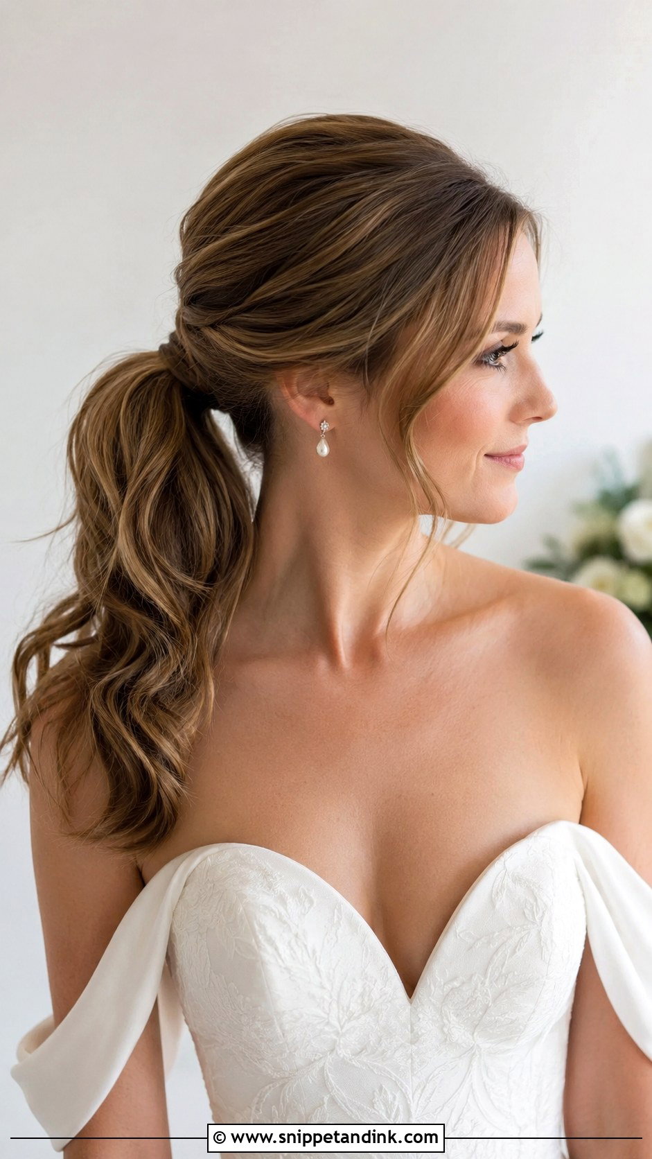 Ballerina Inspired Loose Ponytail - Snippet and Ink - 20 Loose Ponytail Wedding Hairstyles