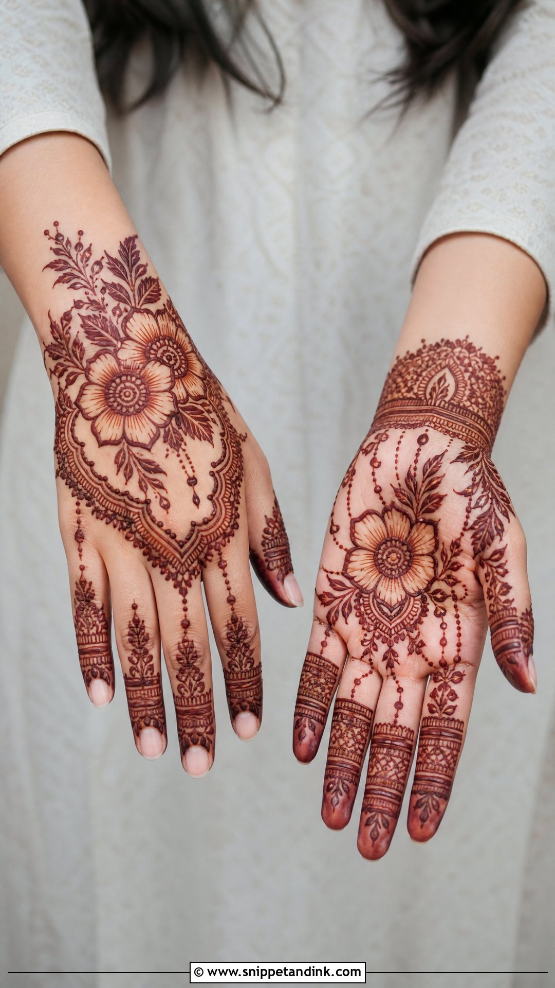 Balochi Floral Mehndi Design - Snippet and Ink - 20 Balochi Mehndi Designs