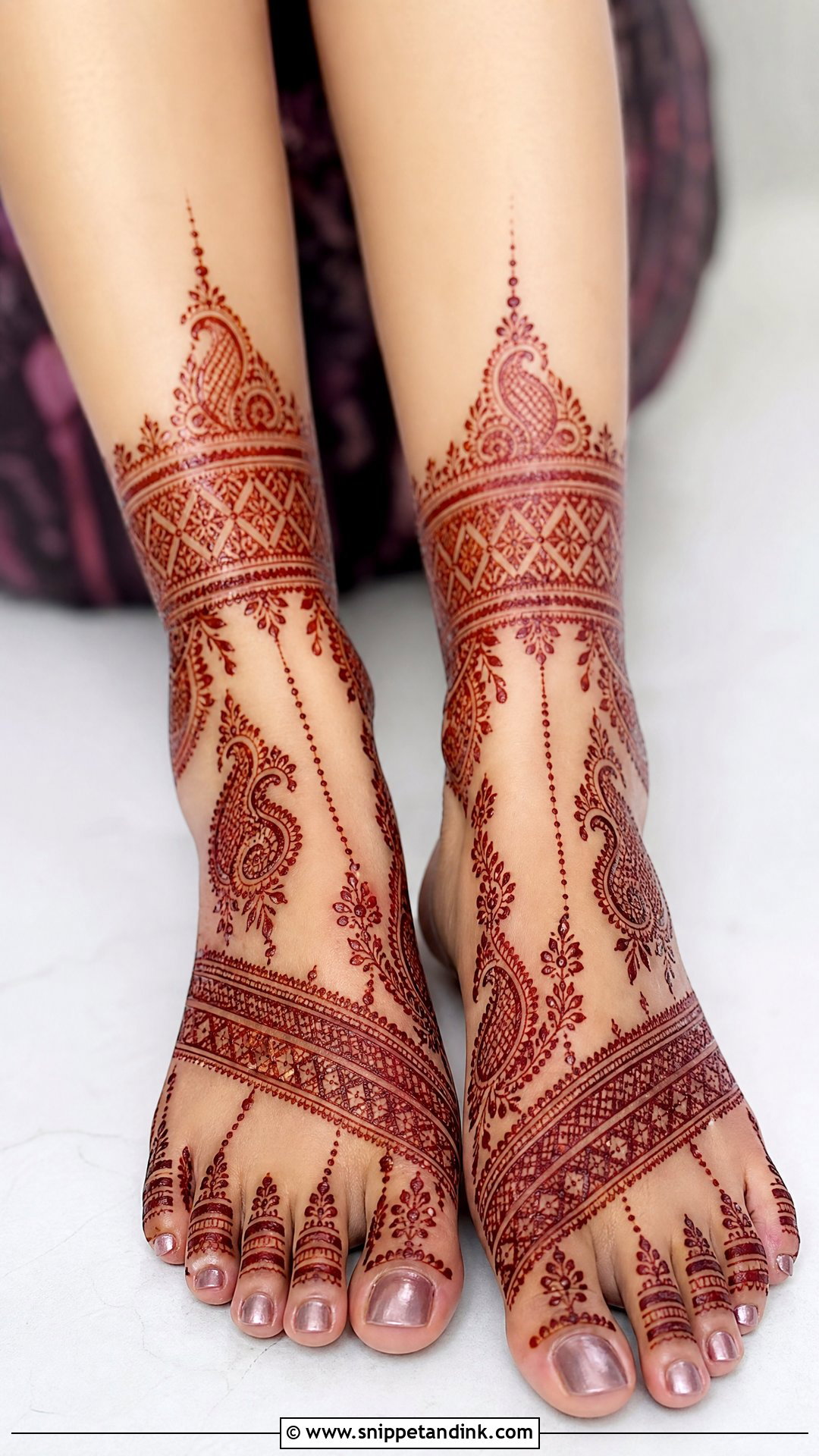 Balochi Foot Mehndi Design - Snippet and Ink - 20 Balochi Mehndi Designs