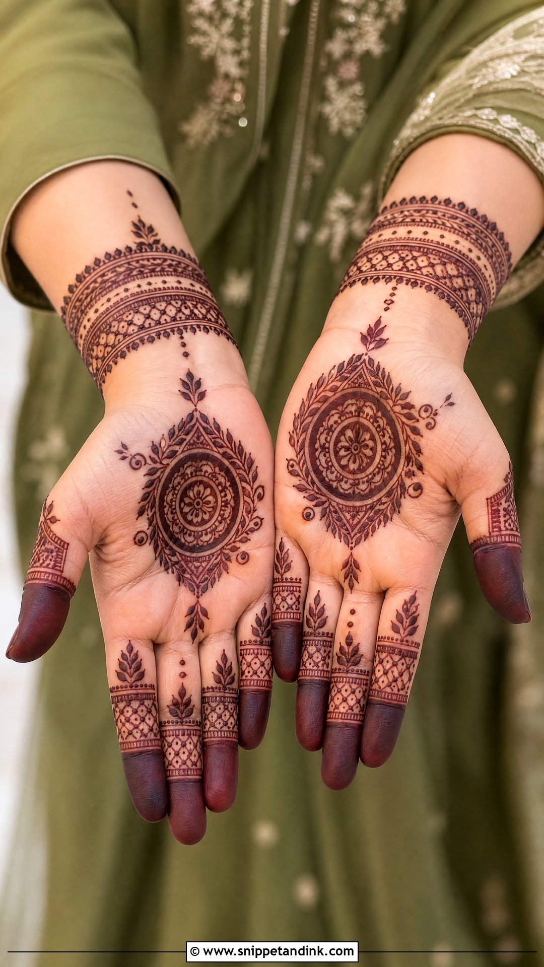 Balochi Front Hand Mehndi Design - Snippet and Ink - 20 Balochi Mehndi Designs