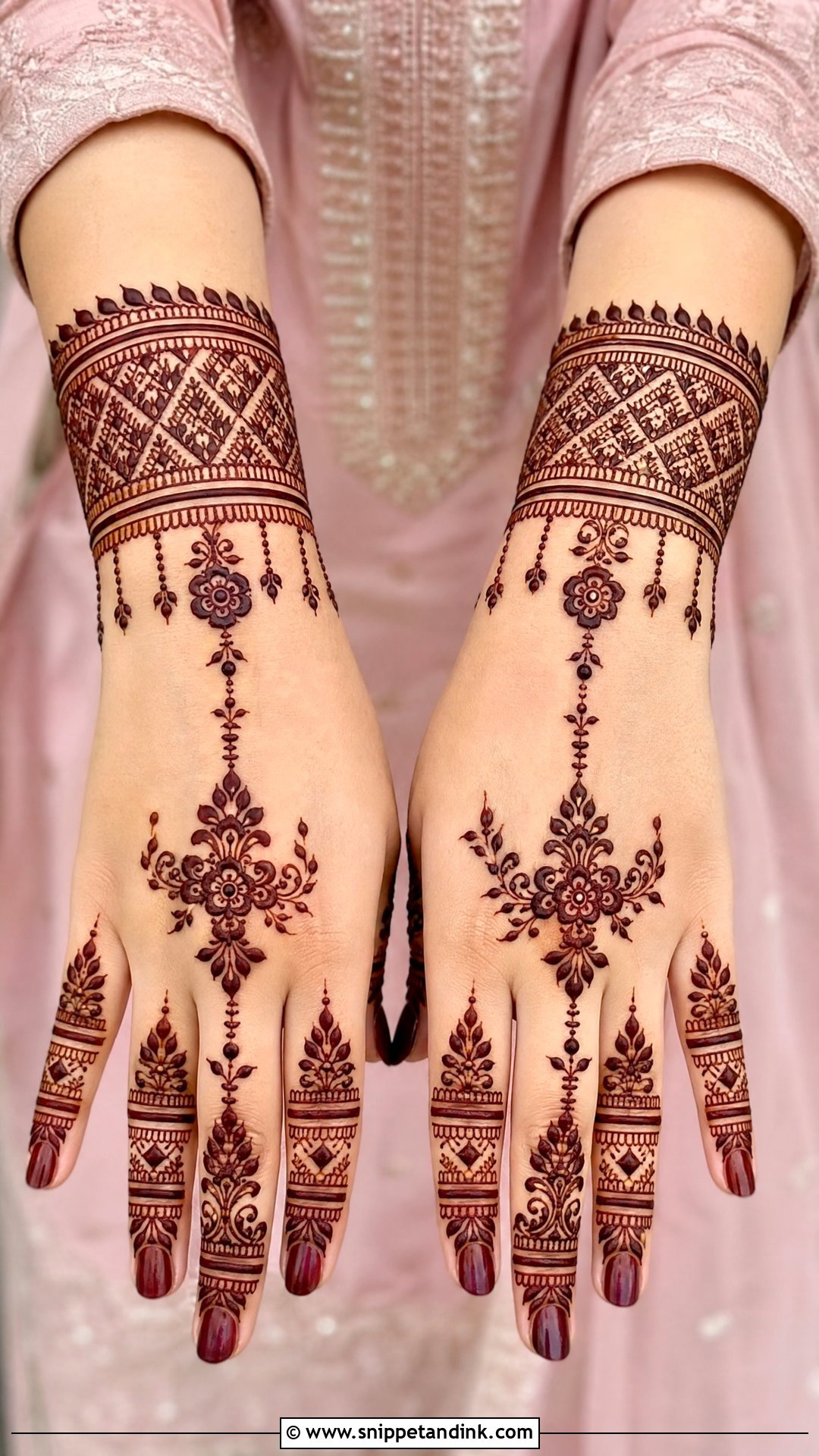 Balochi Wrist Mehndi Design - Snippet and Ink - 20 Balochi Mehndi Designs