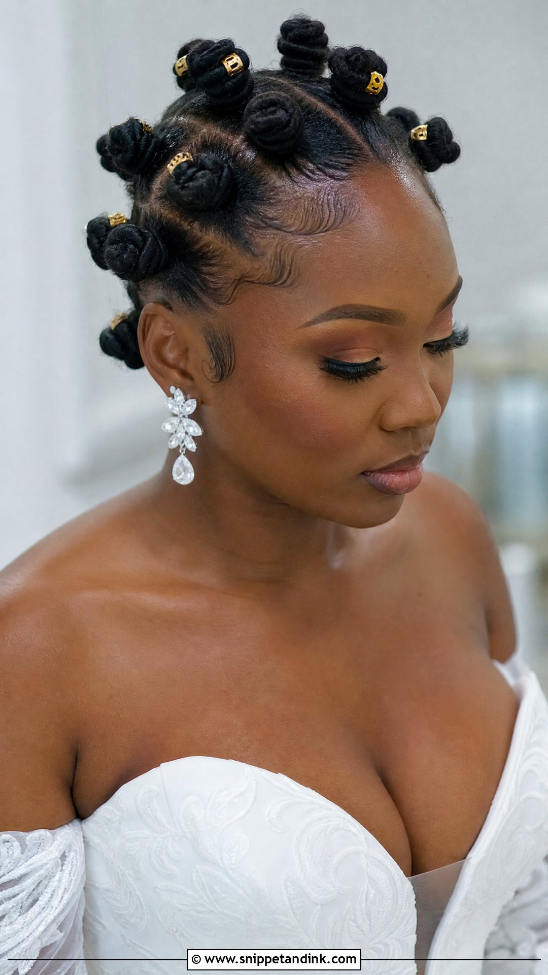 Bantu Knot Bridal Style - Snippet and Ink - 20 Loc Wedding Hairstyles