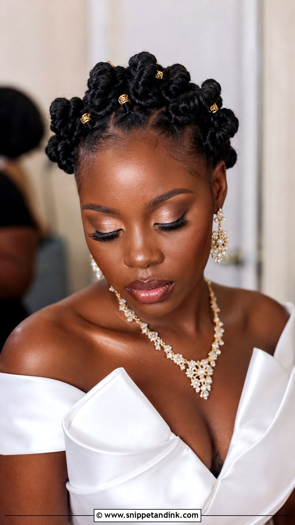 Bantu Knot Crown for Brides - Snippet and Ink - 20 Natural Hair Styles for Wedding