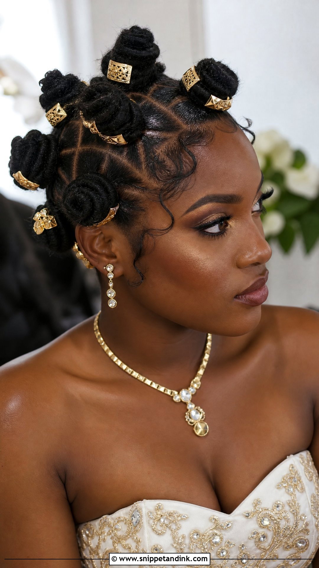 Bantu Knot Loc Style - Snippet and Ink - 25 Bridal Dreadlock Hairstyles