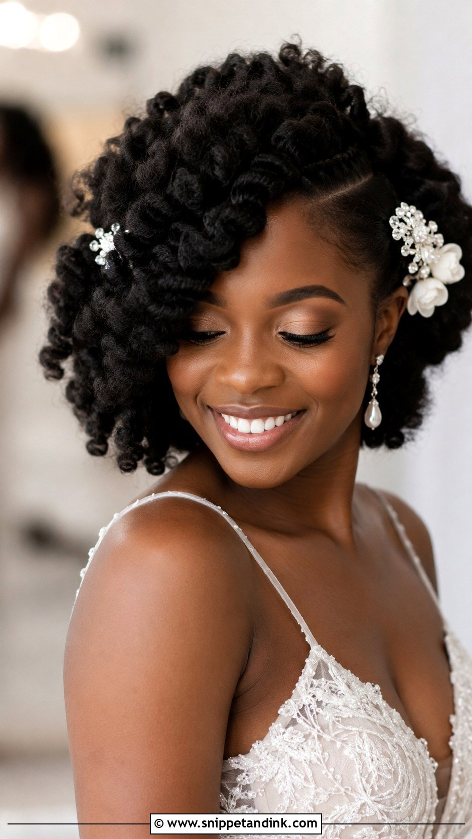 Bantu Knot Out Bridal Waves - Snippet and Ink - 30 4c Wedding Hairstyles