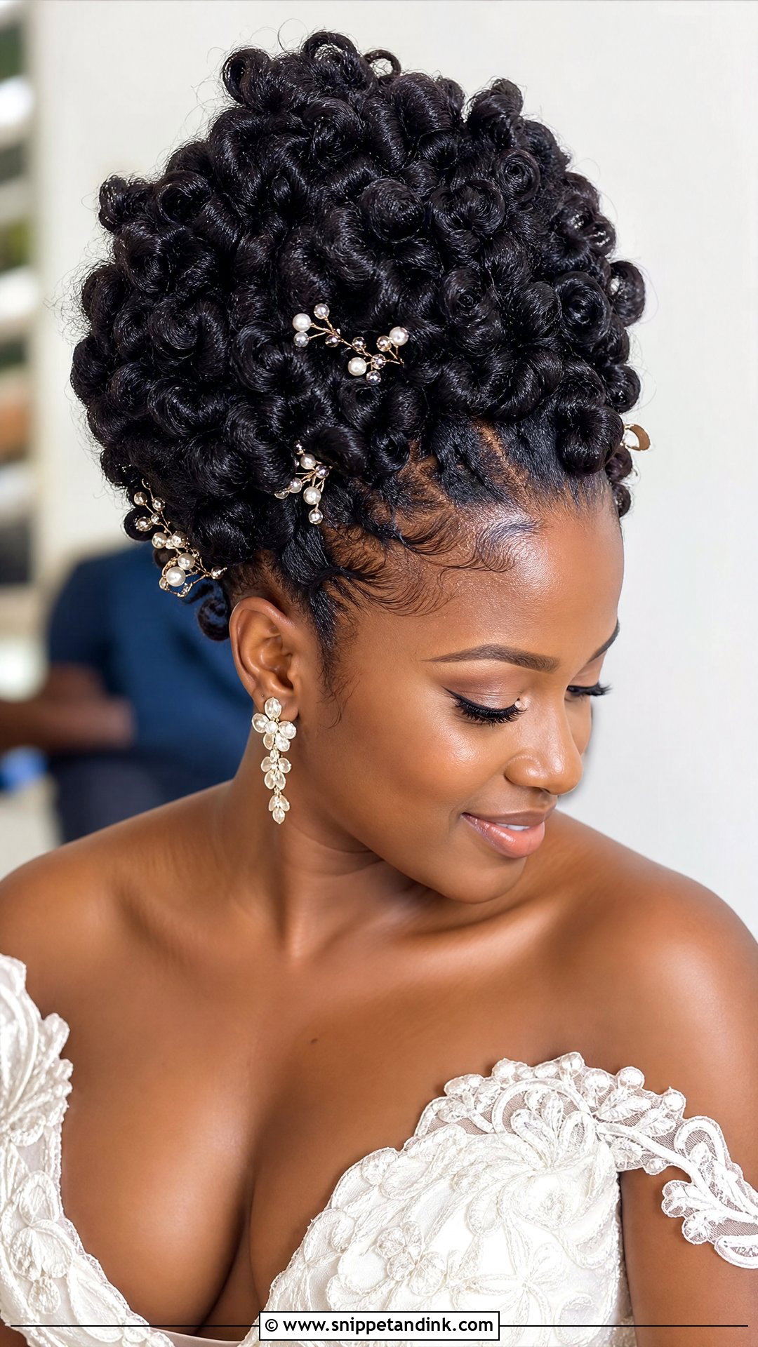 Bantu Knot Updo Wedding Style - Snippet and Ink - 20 African Bridal Hairstyles