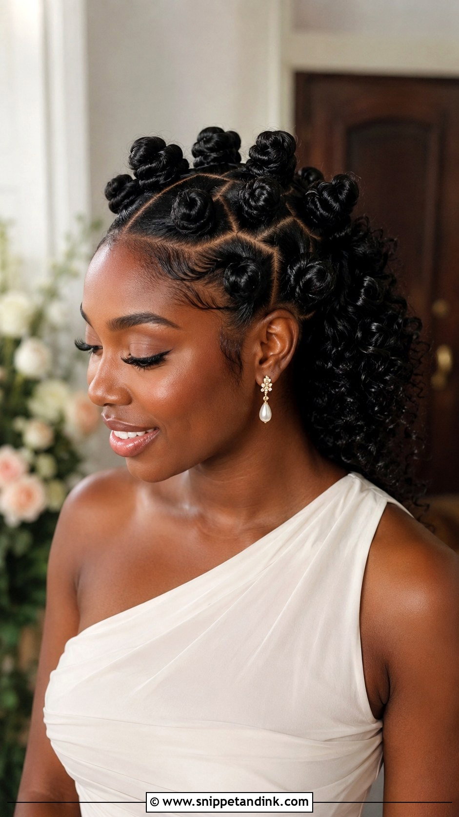 Bantu Knot Wedding Hairstyle - Snippet and Ink - 20 Black Wedding Hairstyles for Bridesmaids