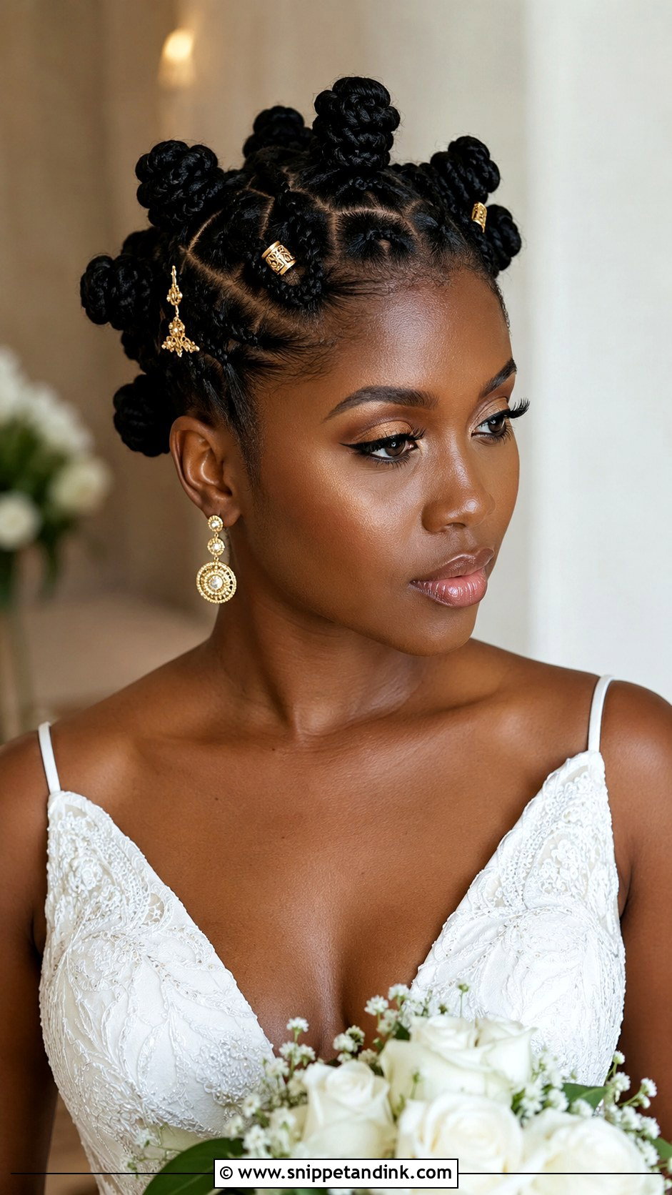 Bantu Knot Wedding Updo For Black Women - Snippet and Ink - 15 Wedding Hair Updo Black Women Ideas