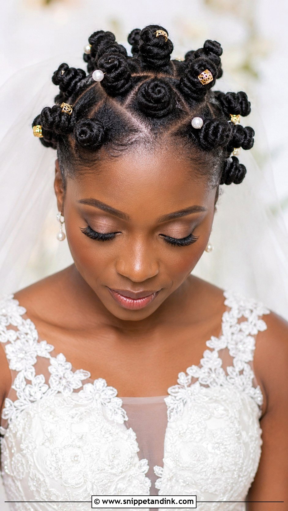 Bantu Knots Bridal Hairstyle - Snippet and Ink - 30 Wedding Hairstyles Black Women