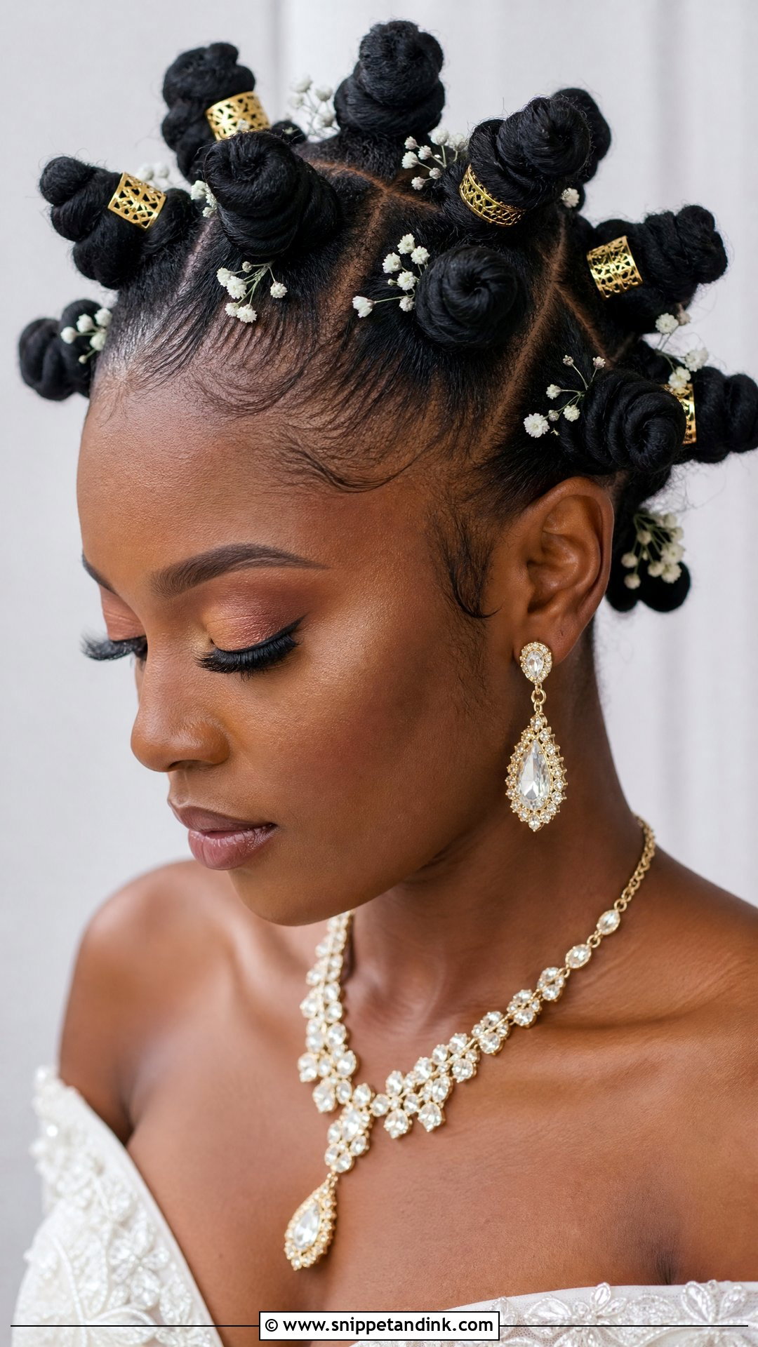 Bantu Knots Bridal Style - Snippet and Ink - 20 Black Bridal Hair Ideas