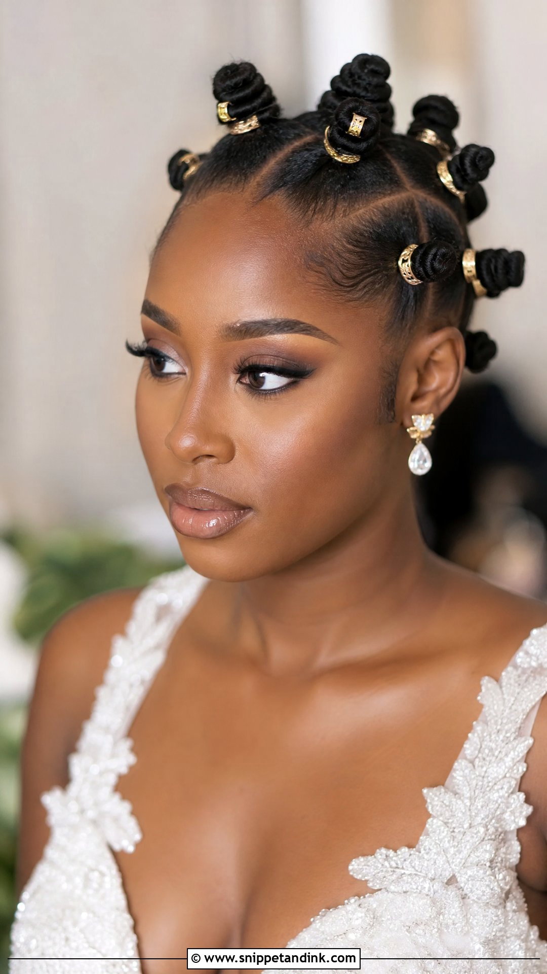 Bantu Knots For The Modern Bride - Snippet and Ink - 30 Natural Hair Bride Ideas