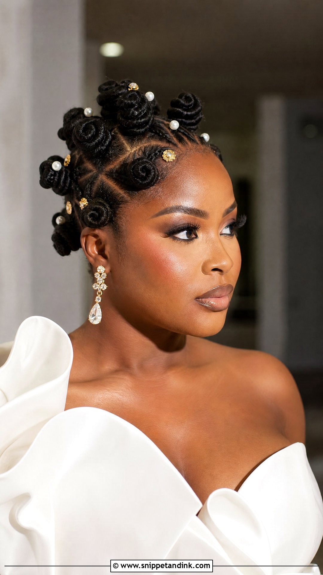 Bantu Knots Styled For Wedding - Snippet and Ink - 20 Bridal Hairstyle Black Women Ideas
