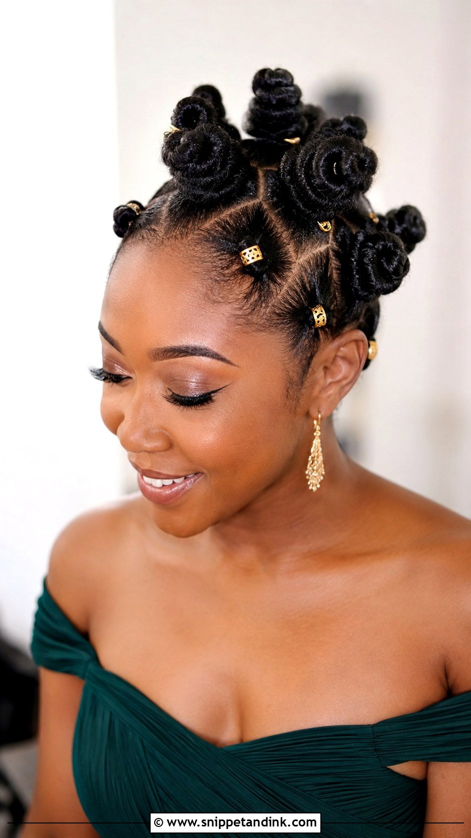 Bantu Knots Styled Updo for Black Women - Snippet and Ink - 25 Wedding Guest Hairstyles Black Women