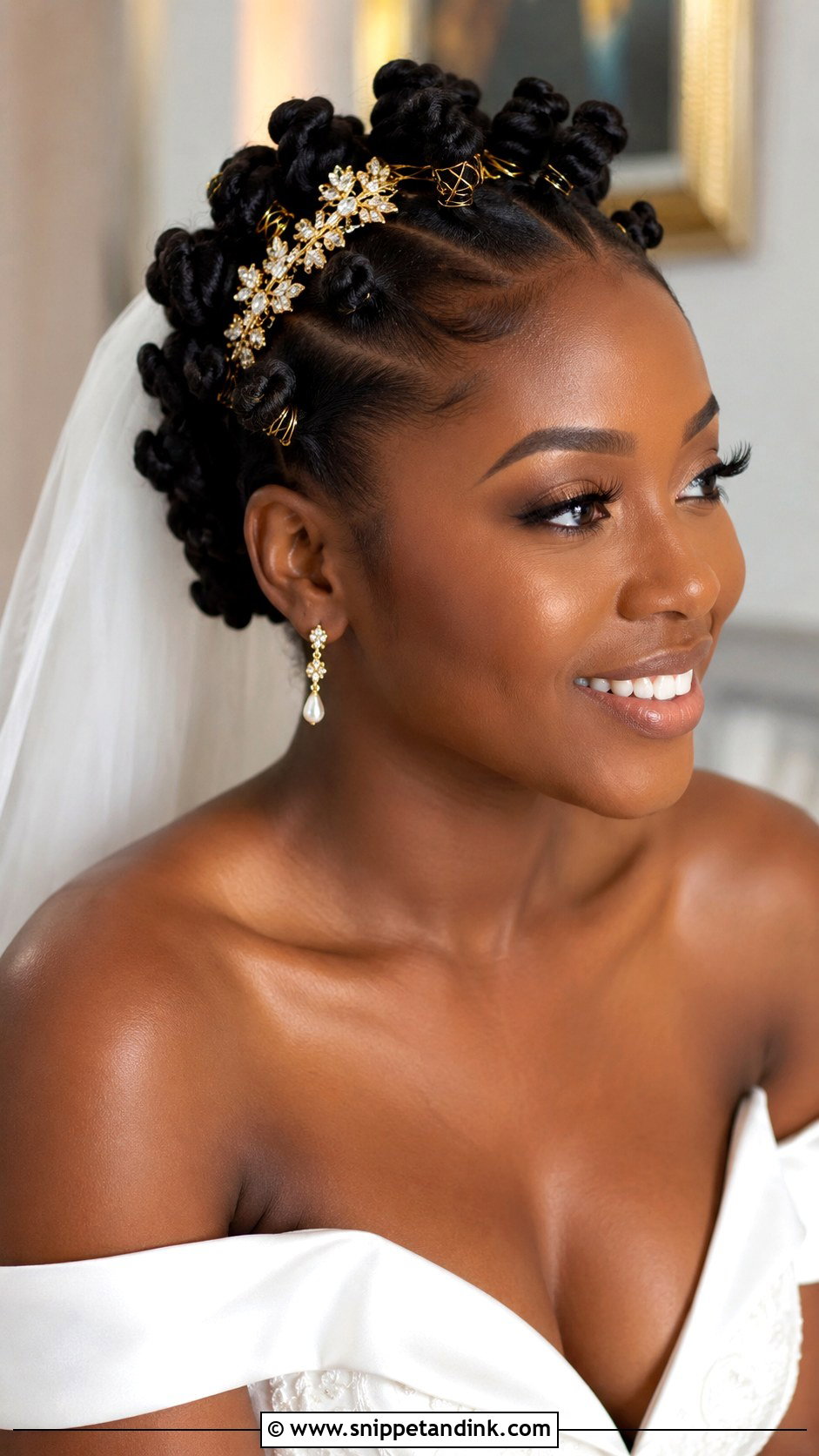 Bantu Knots Wedding Updo - Snippet and Ink - 20 Natural Hairstyles for Brides