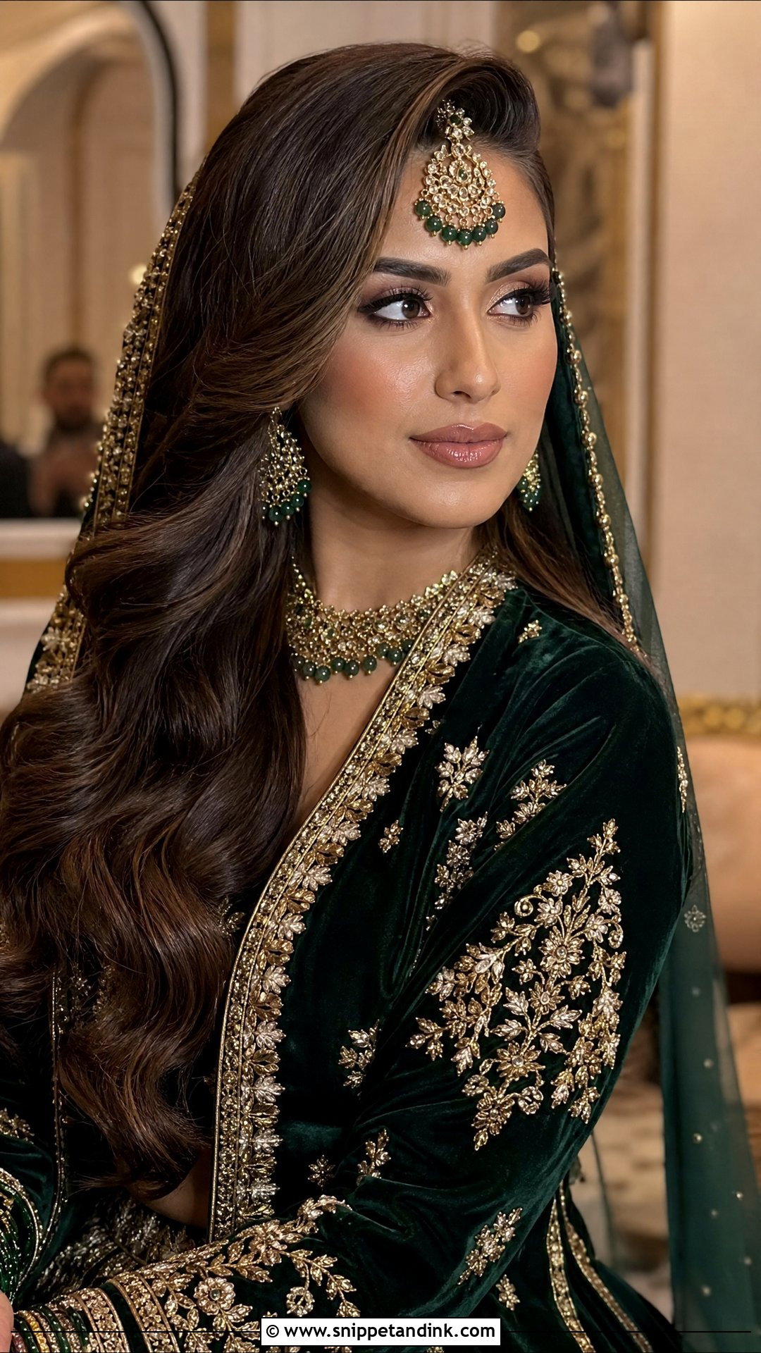 Baraat Bridal Hollywood Waves - Snippet and Ink - 15 Baraat Bride Hairstyles