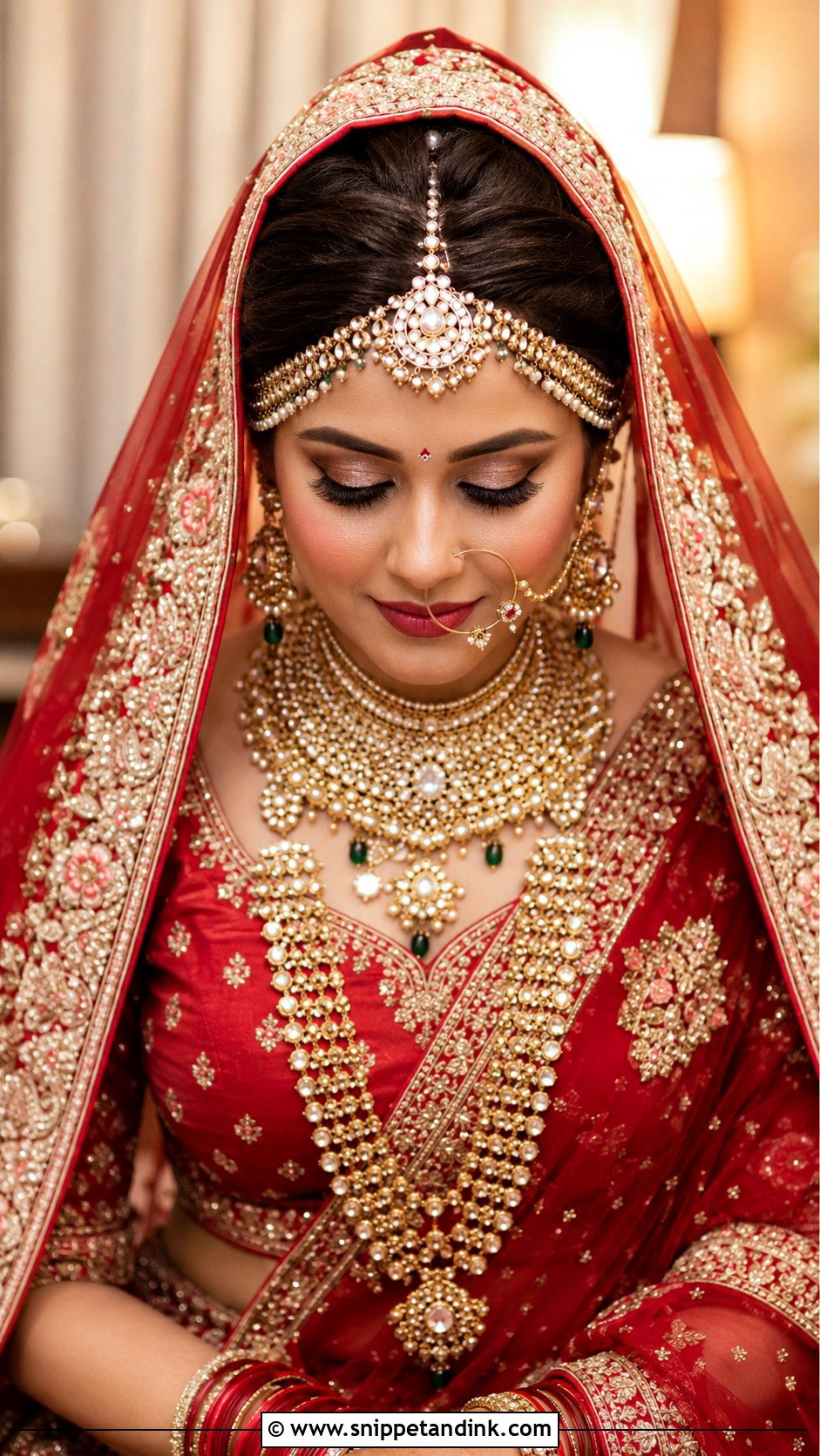 Barat Bridal Dupatta Hairstyle - Snippet and Ink - 20 Bridal Hairstyles for Barat