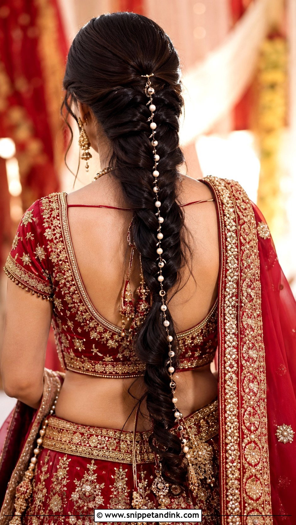 Barat Bridal Long Braid - Snippet and Ink - 20 Bridal Hairstyles for Barat