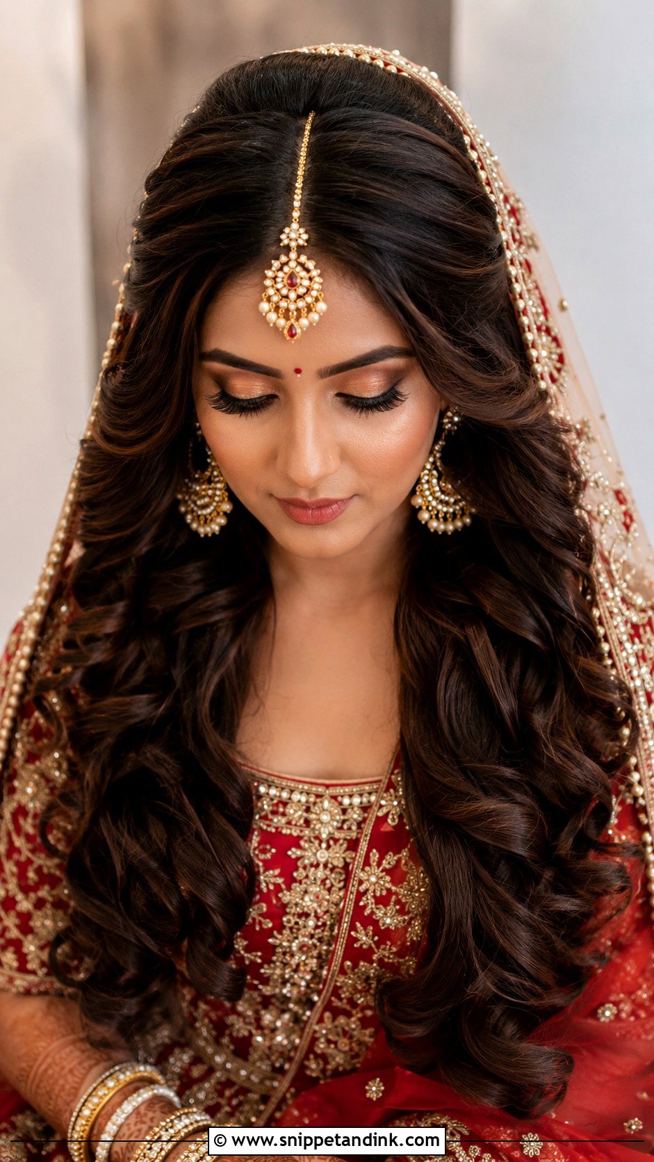 Barat Bridal Open Curls - Snippet and Ink - 20 Bridal Hairstyles for Barat