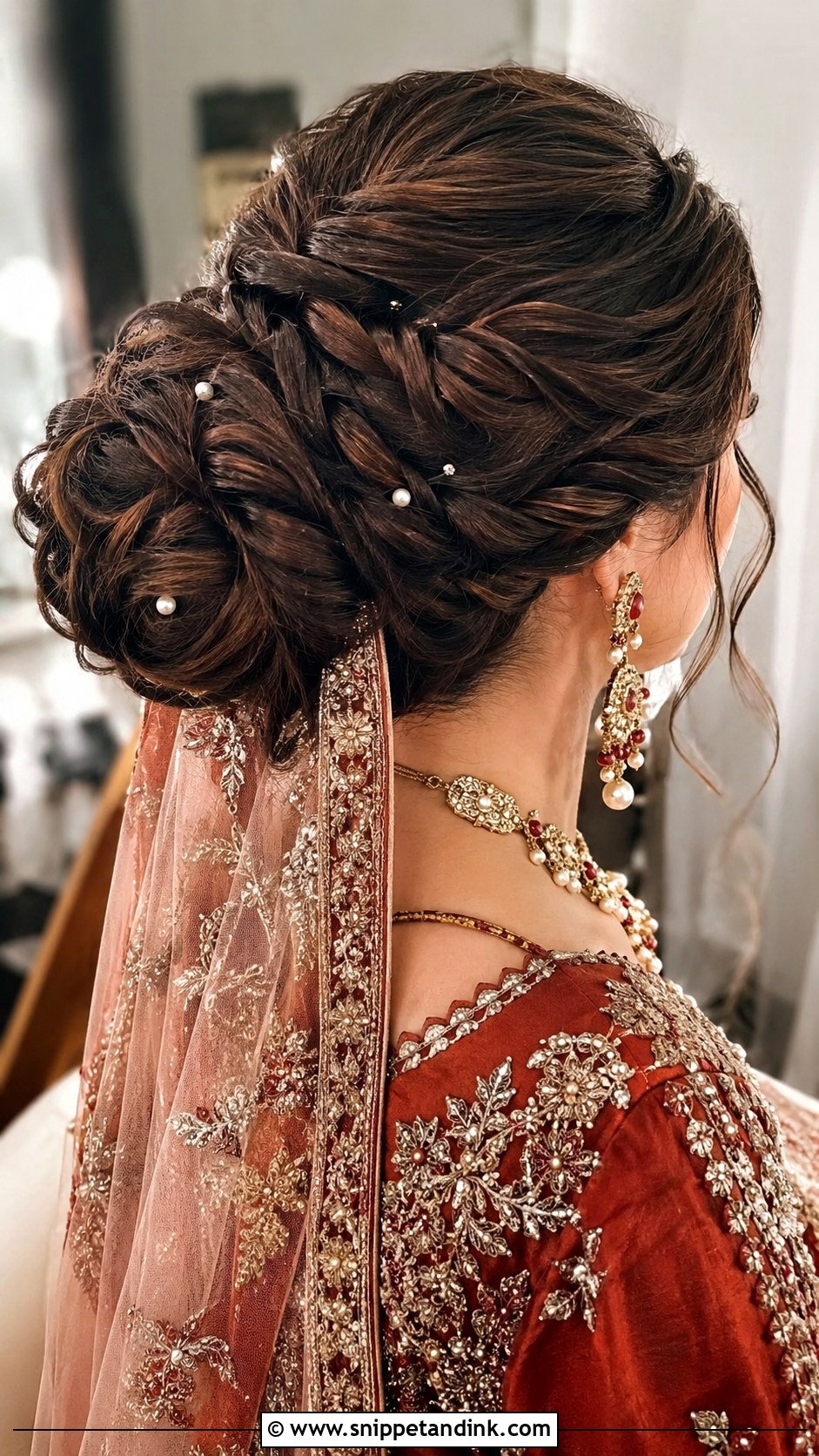 Barat Bridal Twisted Bun - Snippet and Ink - 20 Bridal Hairstyles for Barat