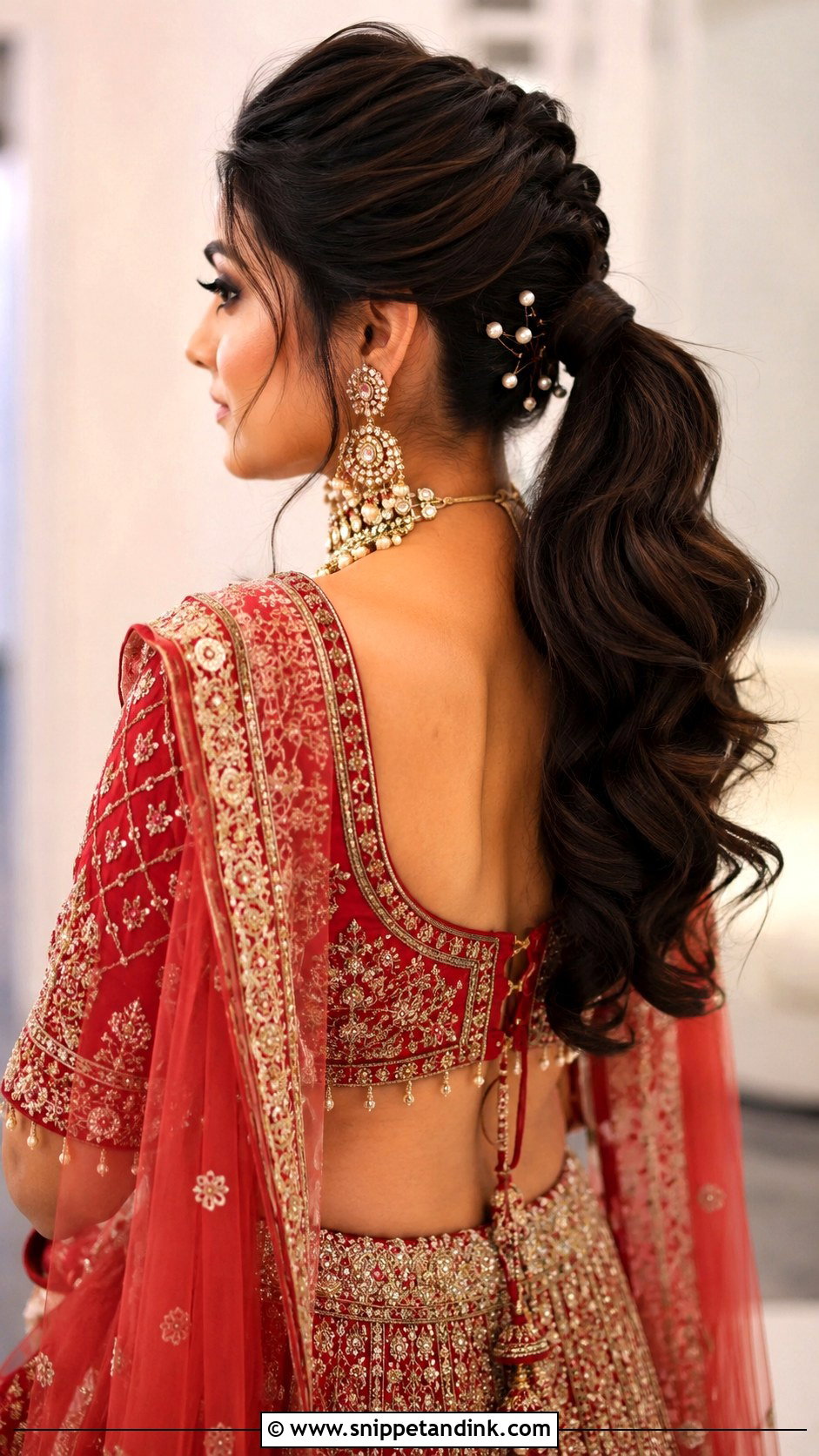 Barat Bridal Voluminous Ponytail - Snippet and Ink - 20 Bridal Hairstyles for Barat