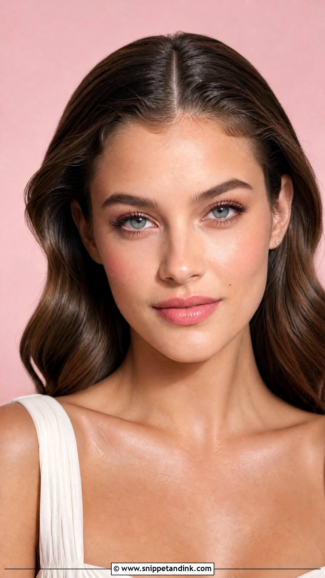 Barbara Palvin Peony Pink Lip Wedding Makeup - Snippet and Ink - 20 Barbara Palvin Wedding Makeup Ideas