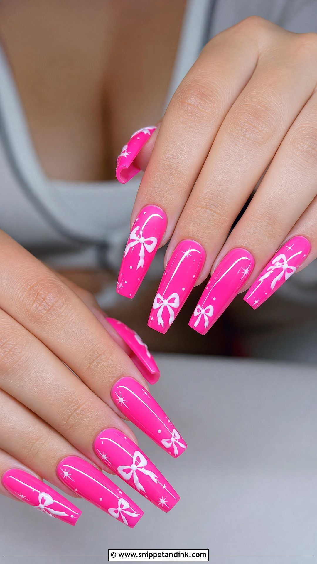 Barbie Pink Bachelorette Nails - Snippet and Ink - 35 Bachelorette Nails