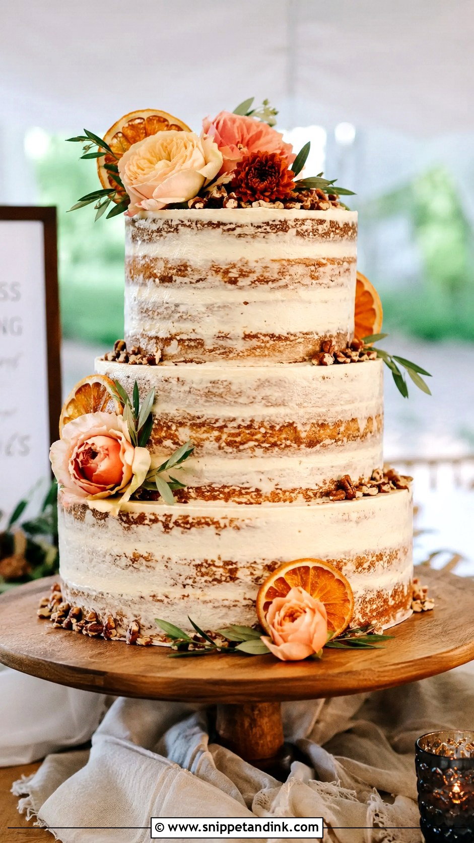 Barely Iced Carrot Wedding Cake - Snippet and Ink - 20 Barely Iced Wedding Cake Ideas