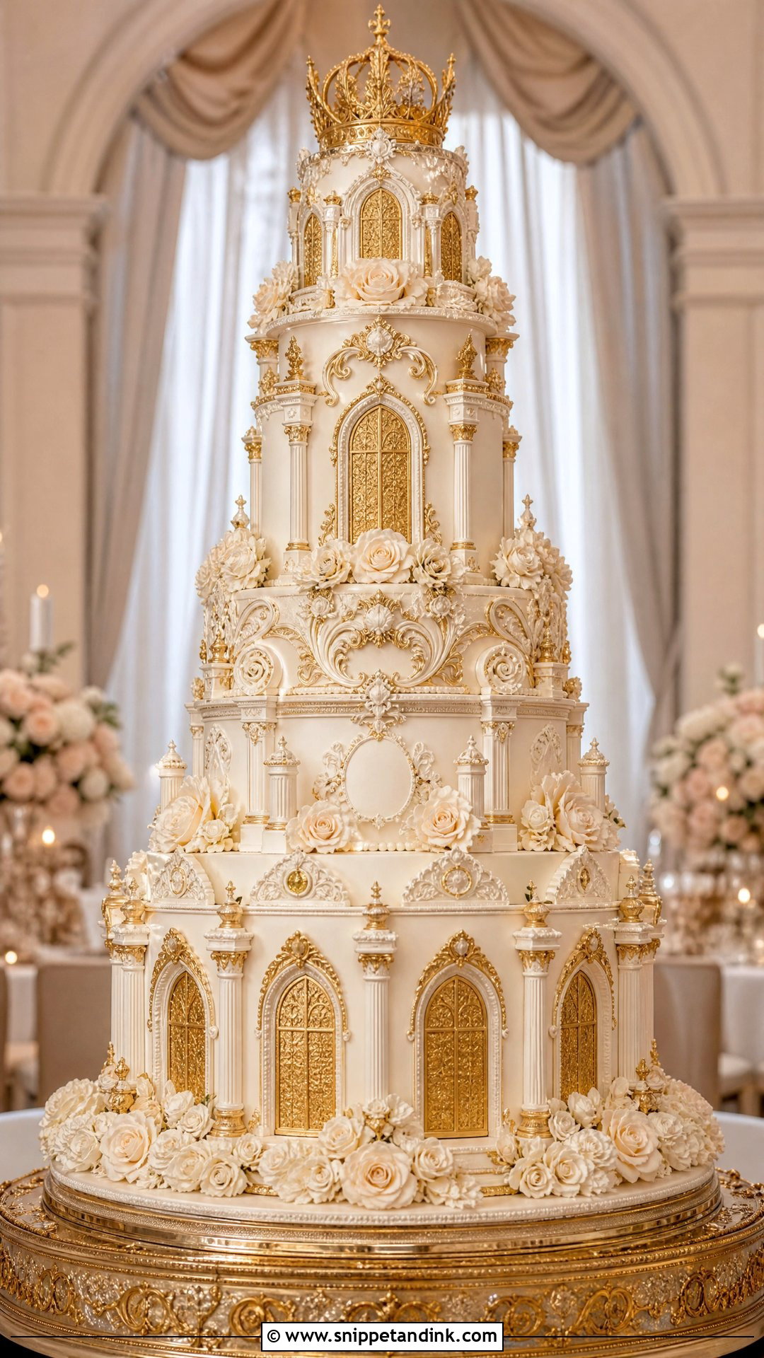 Baroque Castle Wedding Cake - Snippet and Ink - 25 Baroque Cake Ideas for Wedding