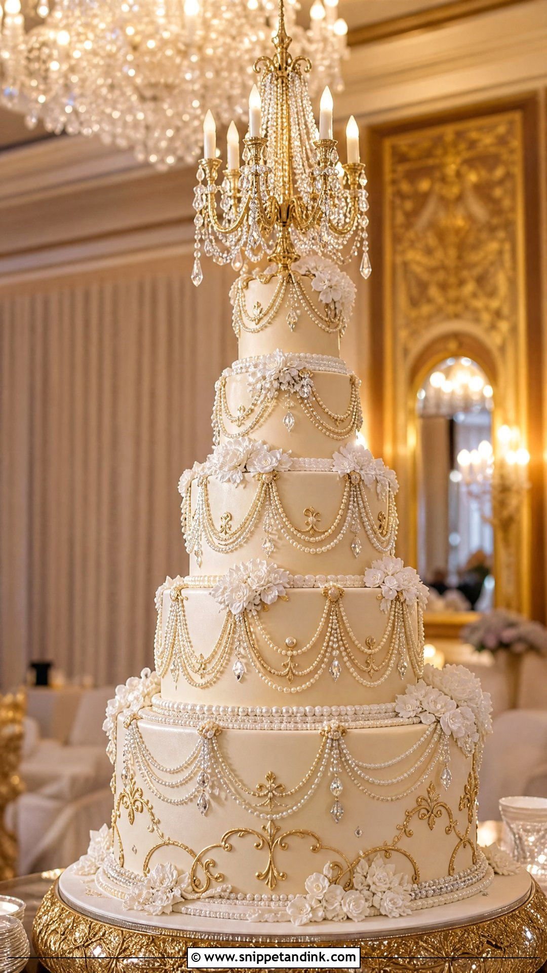 Baroque Chandelier Wedding Cake - Snippet and Ink - 25 Baroque Cake Ideas for Wedding