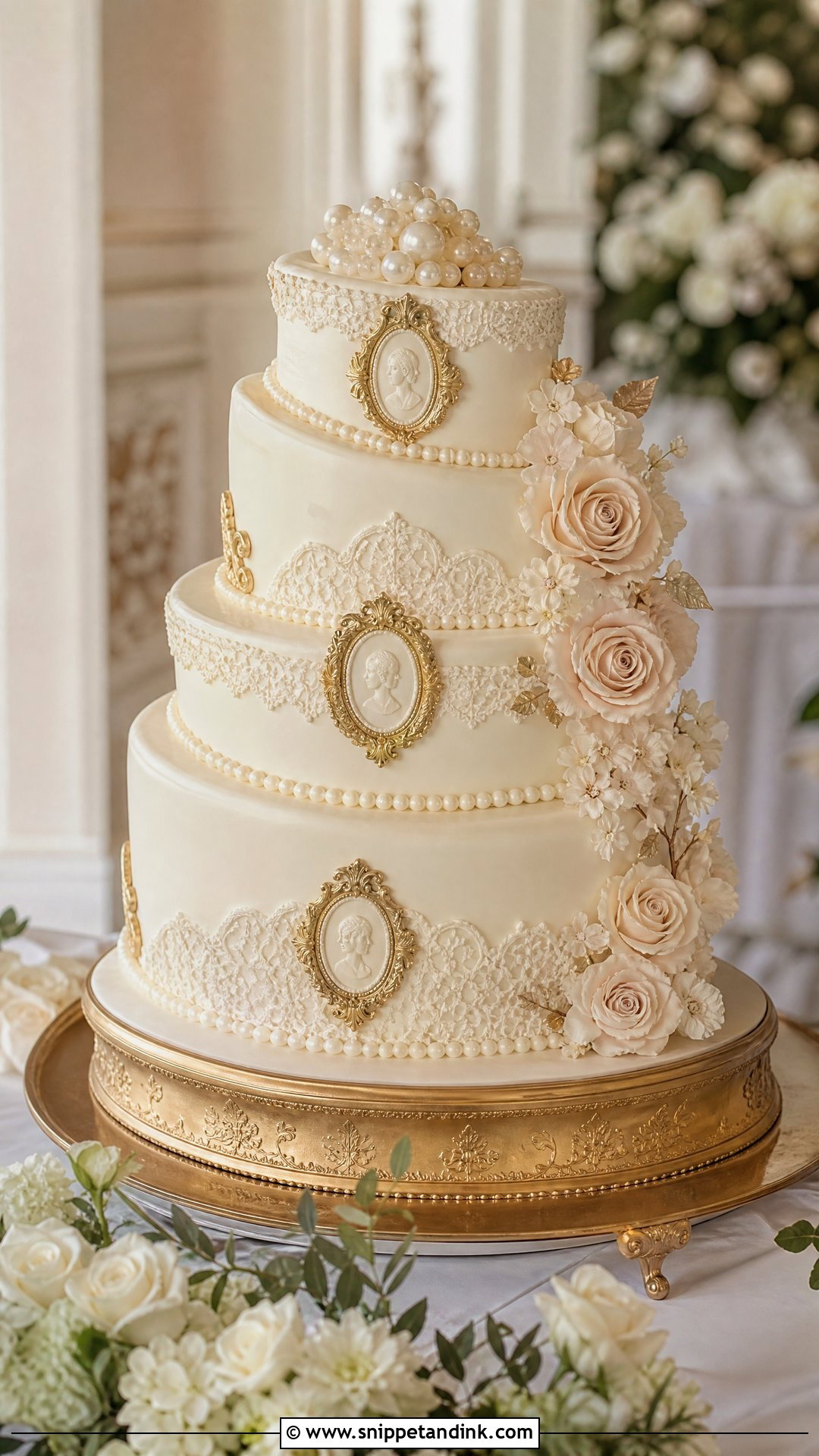 Baroque Oval Wedding Cake - Snippet and Ink - 25 Baroque Cake Ideas for Wedding