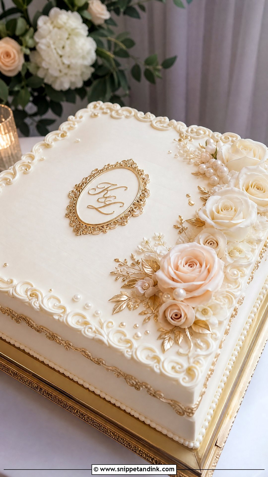 Baroque Sheet Wedding Cake - Snippet and Ink - 25 Baroque Cake Ideas for Wedding