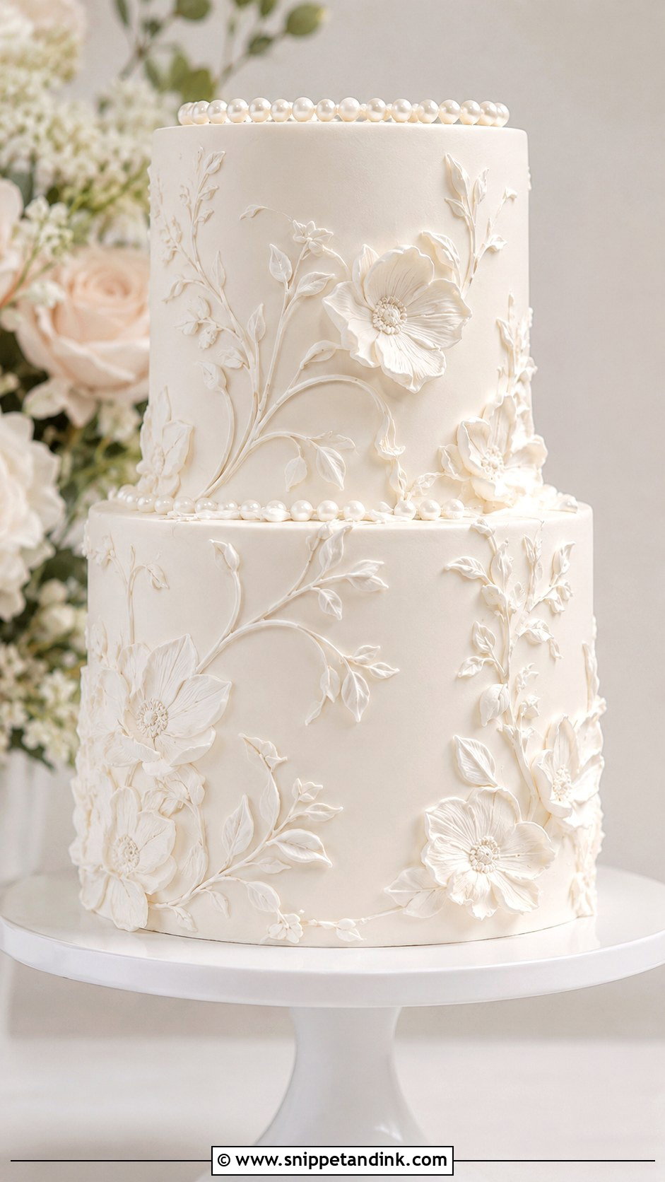 Bas Relief Wedding Cake - Snippet and Ink - 20 Side Cake Designs for Wedding
