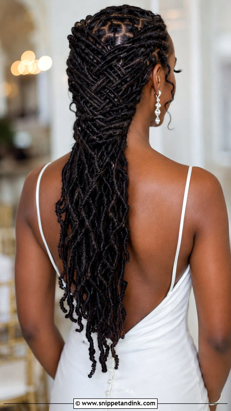 Basket Weave Loc Style - Snippet and Ink - 30 Dreadlock Wedding Hairstyles