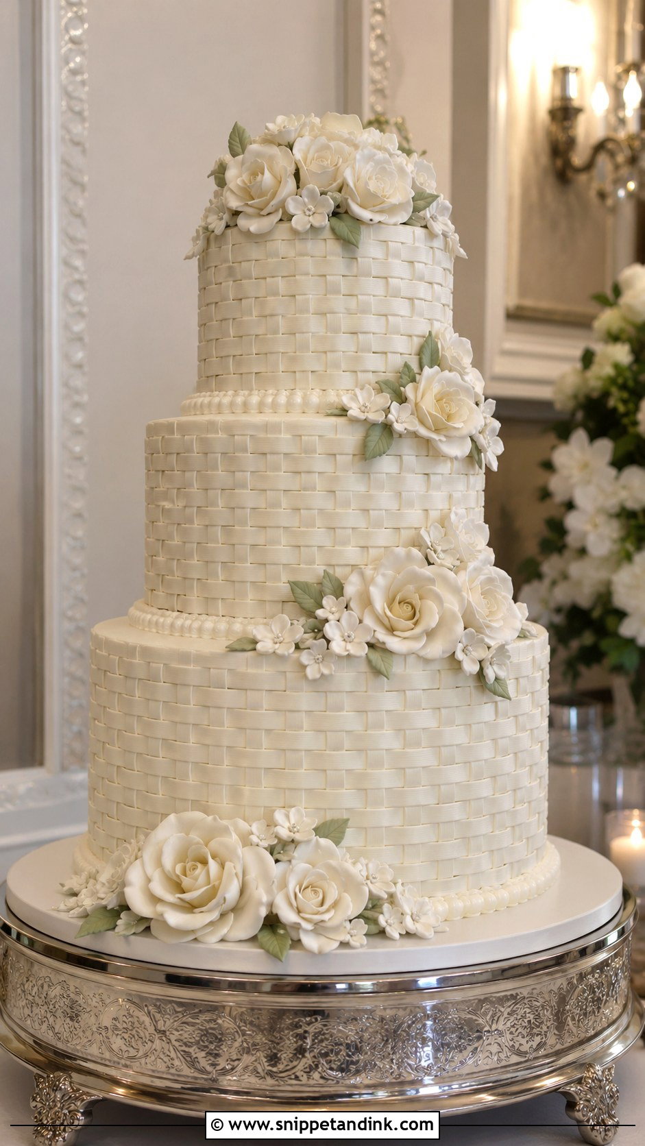 Basket Wedding Cake With Fondant Flowers - Snippet and Ink - 20 Basket Cakes with Flowers for Wedding