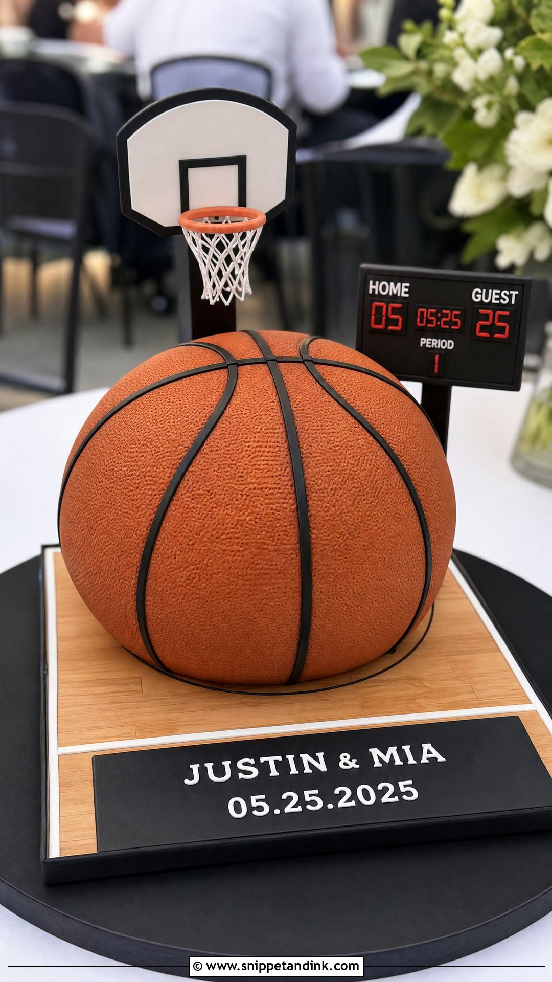 Basketball Grooms Cake - Snippet and Ink - 25 Grooms Cake Ideas