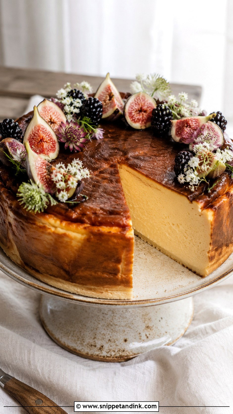 Basque Cheesecake Wedding Cake - Snippet and Ink - 20 Cheesecakes for Weddings
