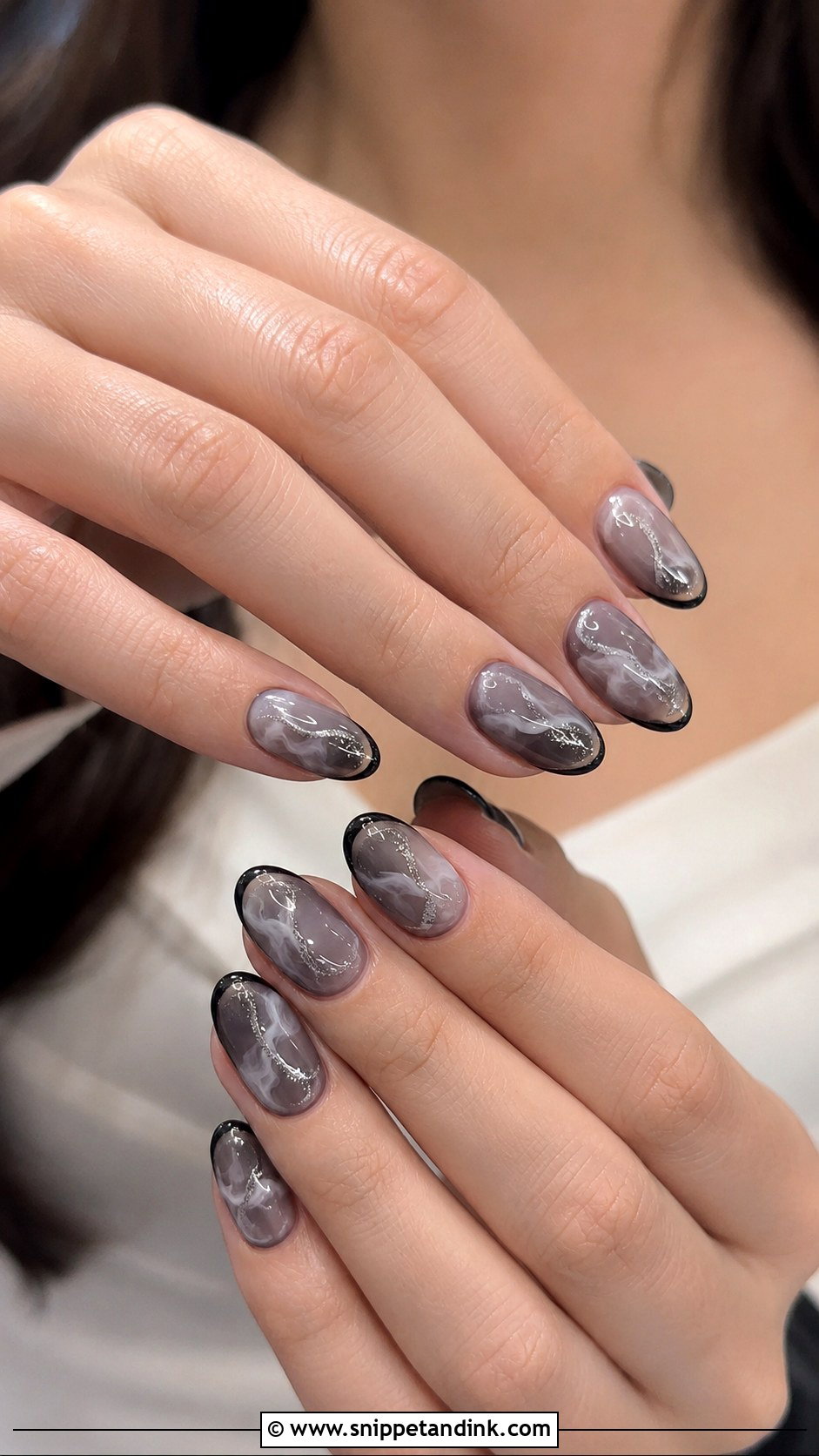 Bat Accent Halloween Wedding Nails - Snippet and Ink - 20 Halloween Wedding Nails