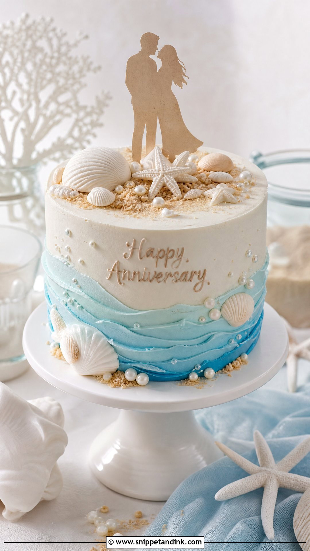 Beach Anniversary Cake - Snippet and Ink - 30 Couple Anniversary Cake Ideas