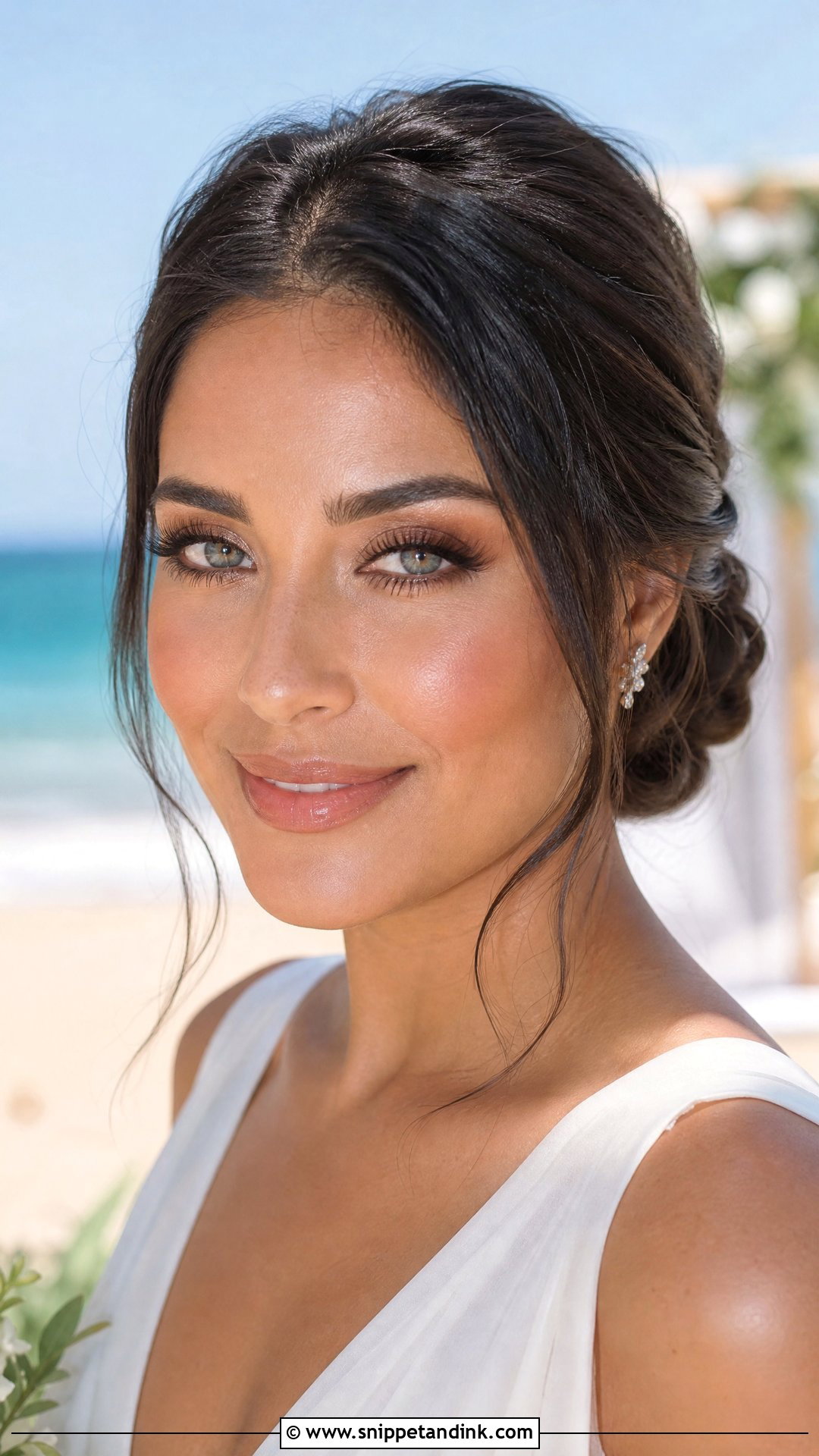 Beach Bridal Makeup For Blue Eyes Brunette - Snippet and Ink - 25 Bridal Makeup for Blue Eyes Brunette
