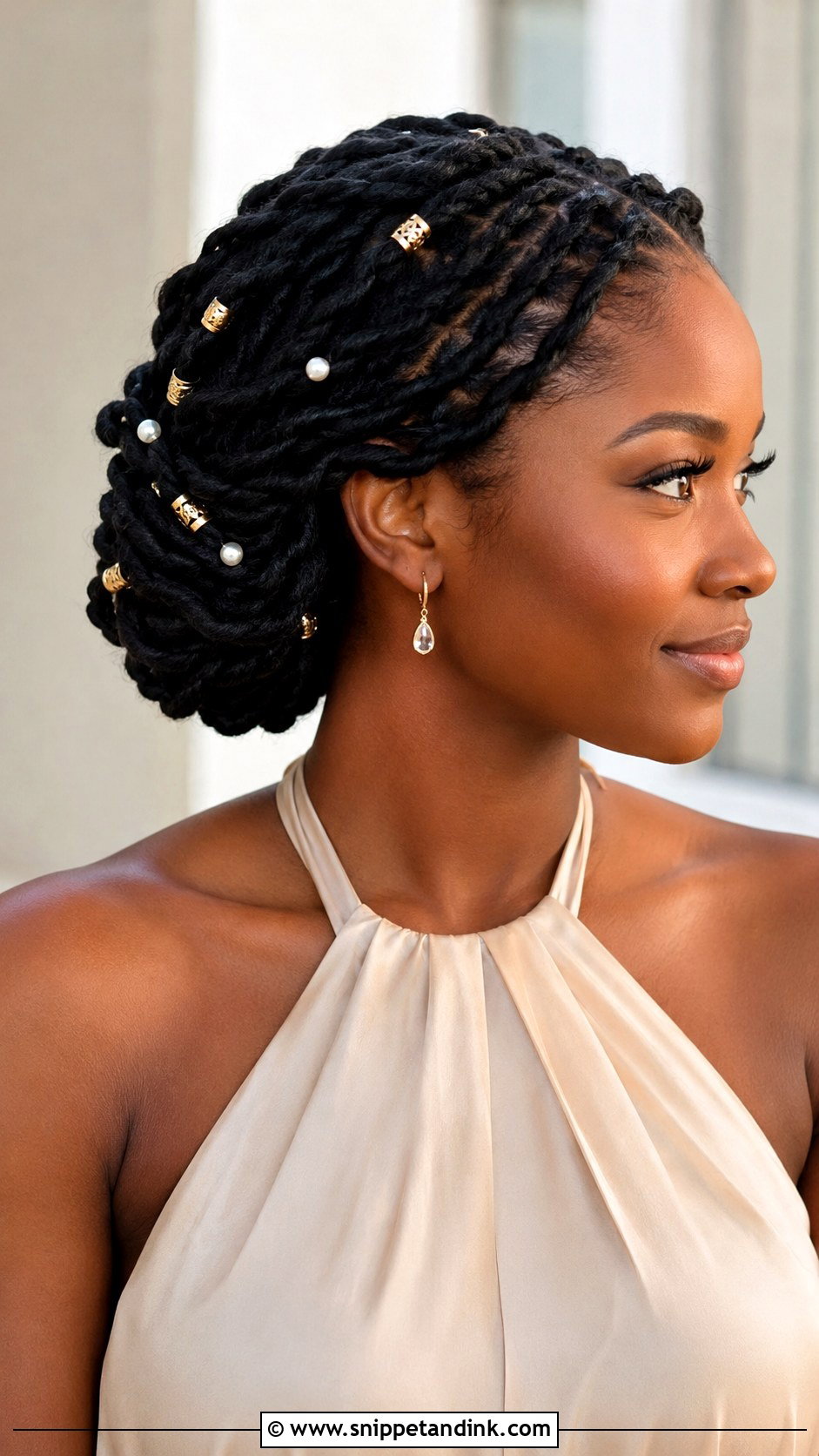 Beach Bridesmaid Loc Updo - Snippet and Ink - 20 Beach Bridesmaid Hair Ideas