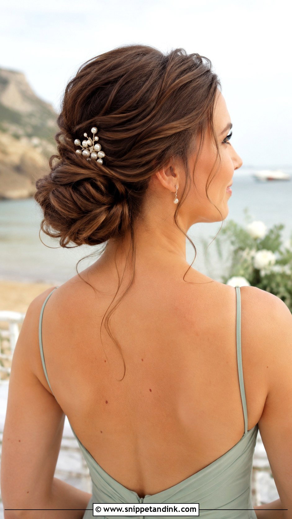 Beach Bridesmaid Textured Chignon - Snippet and Ink - 20 Beach Bridesmaid Hair Ideas