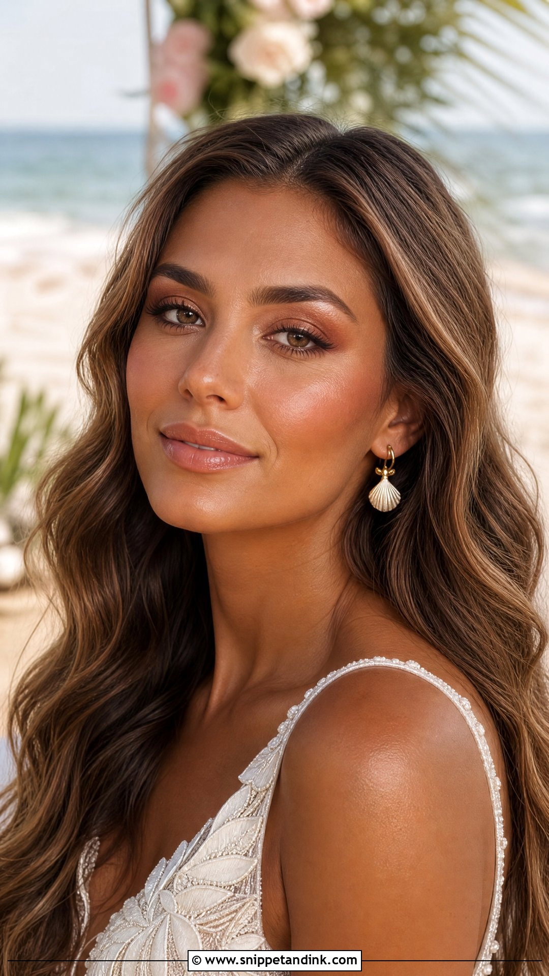 Beach Bronzed Wedding Makeup - Snippet and Ink - 20 Sun Kissed Bronzed Wedding Makeup Look Ideas