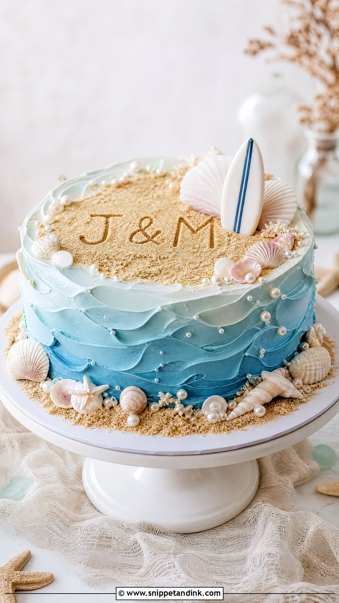 Beach Grooms Cake - Snippet and Ink - 25 Grooms Cake Ideas